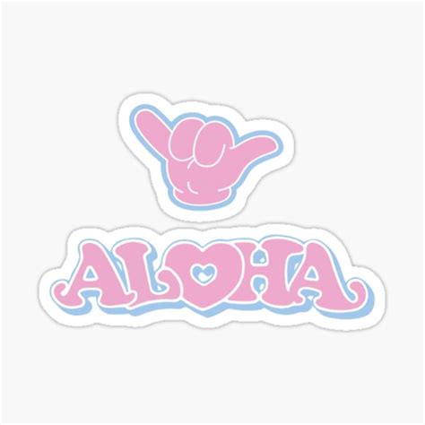 Coconut Girl Aloha Shaka Xx Sticker By Beaubeauxox Redbubble