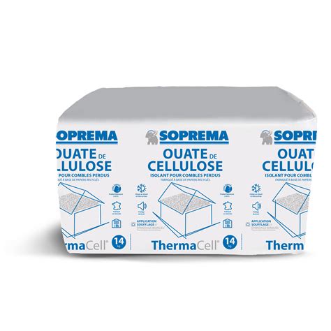 Ouate De Cellulose Thermacell 14kg SOPREMA Mr Bricolage