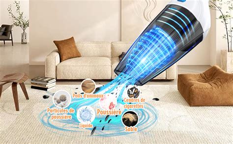 Milunho Aspirateur Voiture Pa Portable Mini Aspirateur A Main