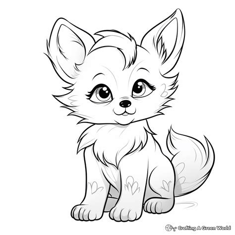 baby fox coloring pages