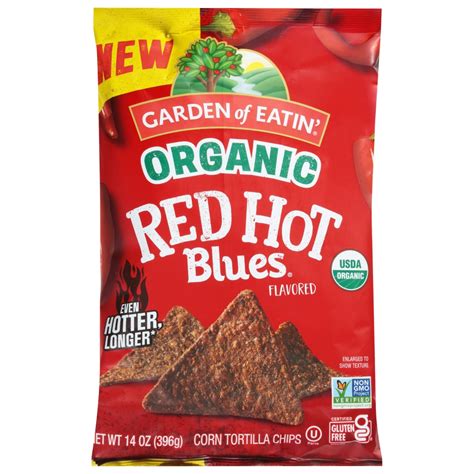 Garden Of Eatin Organic Red Hot Blues Corn Tortilla Chips 14 Oz