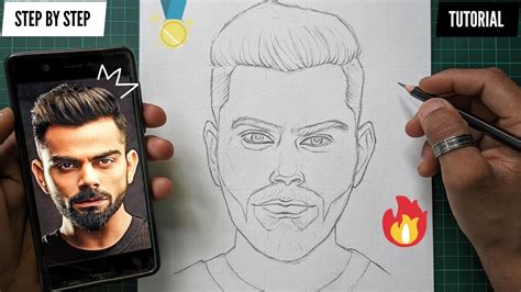 How To Draw Virat Kohli Detailed Step By Step Tutorial For Beginners