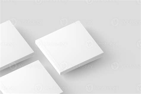 Square Softcover Book White Blank 3d Rendering Mockup 31404701 Stock