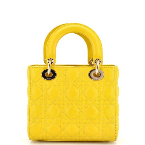 Christian Dior My Abcdior Lady Dior Bag Diamond Motif Cannage Calfskin