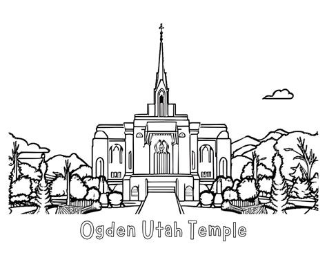 Lds Temple Coloring Pages 6 Temples Instant Digital Download Etsy