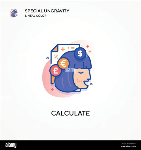 Calculate Special Ungravity Lineal Color Icon Modern Vector