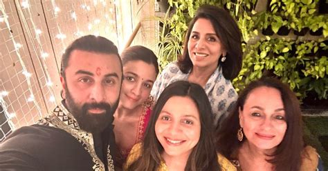 Alia Bhatt Ranbir Kapoor Join Neetu Kapoor For Diwali