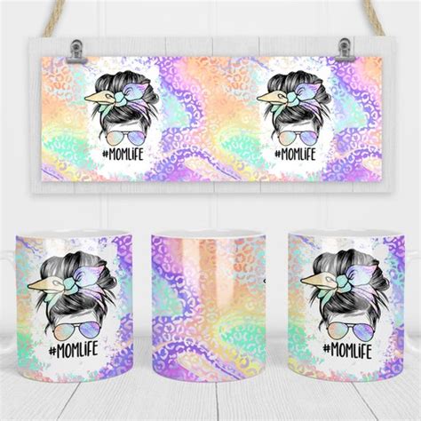 11 And 15 Oz Iridescent Rainbow Leopard Coffee Mug Sublimation Etsy