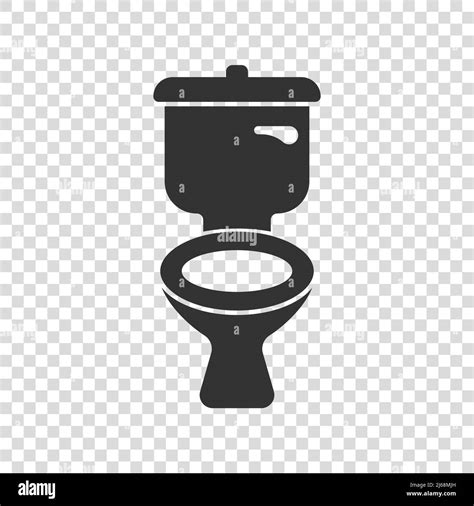 Toilet Bowl Icon In Flat Style Hygiene Vector Illustration On Isolated