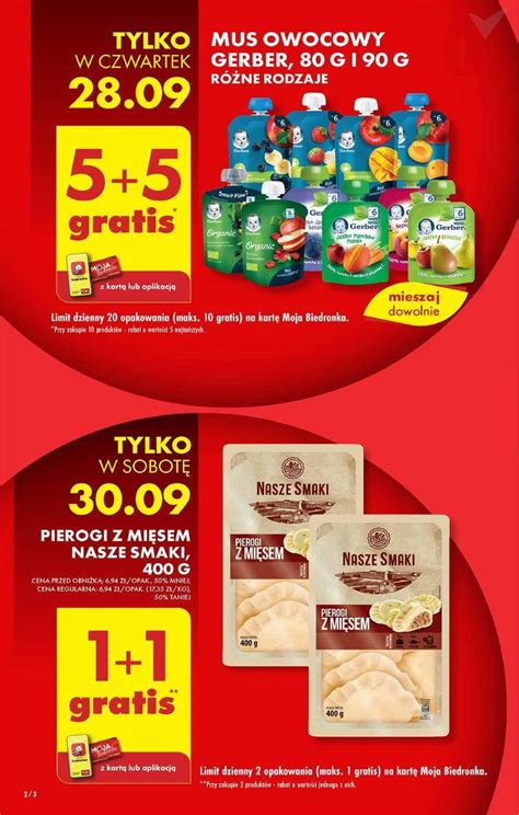 Biedronka W Tym Tygodniu Mus Gerber Gratis Pierogi