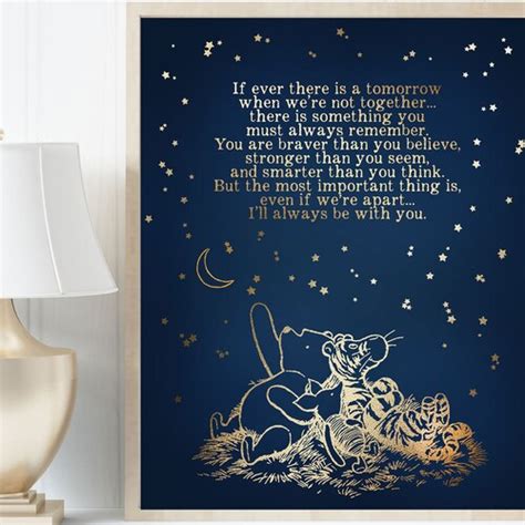 Winnie The Pooh Quote You Are Braver Than You Believe Foil Etsy