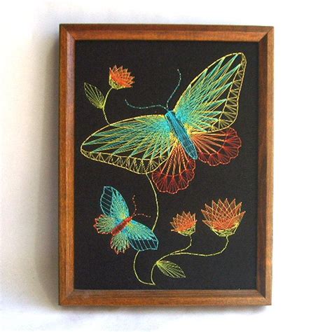 Vintage Butterfly String Art 30 00 Via Etsy Diy And Crafts String Art Art String Crafts