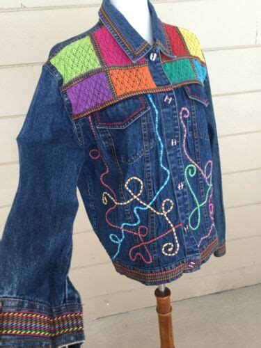 Don T Mess With Texas Denim Patchwork Jacket Large Western Embroidered