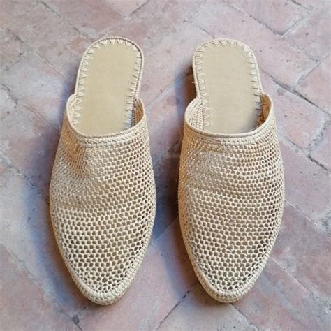 Natural Raffia Shoes slippers | Handmadology