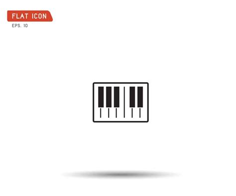 Flat Icon Piano Keyboard Vector Art Stock Images Depositphotos