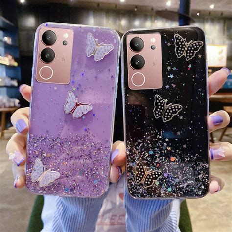 KOSLAM Sparkling Diamond Butterfly Phone Case For VIVO V29 5G V29e V29