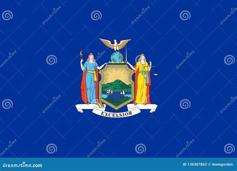 New York State flag stock illustration. Illustration of national ...