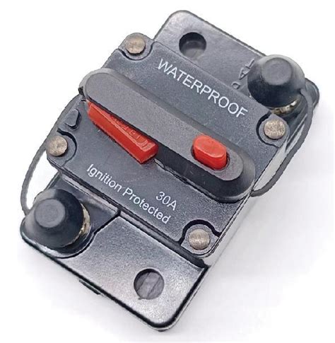 30 300 Circuit Breaker With Manual Reset 12V 36V DC Waterproof