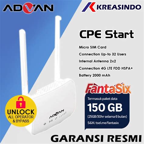 Jual Telkomsel Orbit Bonus Data Kuota Gb Advan Cpe Star Hybrid