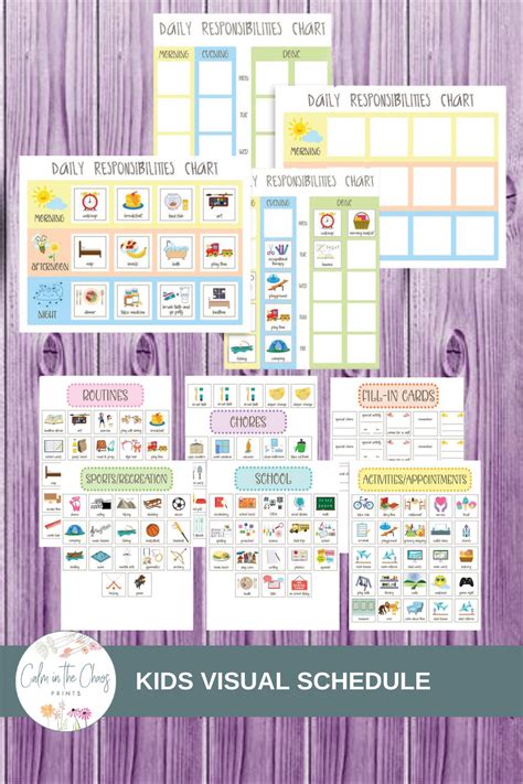 Kids Visual Schedule - Daily Routine Activity Cards and Chore Chart