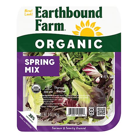 Organic Earthbound Farm Spring Mix Salad Earthbound Farm Town