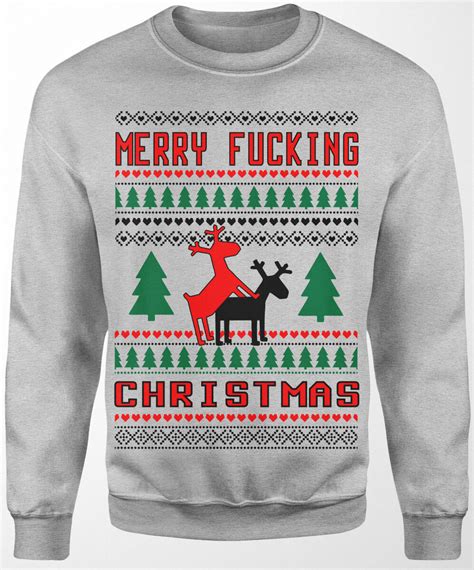 Merry Fucking Christmas Sweater Fun Pulli Weihnachten X Mas Geschenk 24 90