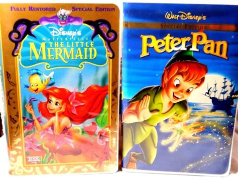 Walt Disney Vhs Bandes La Petite Sir Ne Peter Pan Lot De Deux Eur