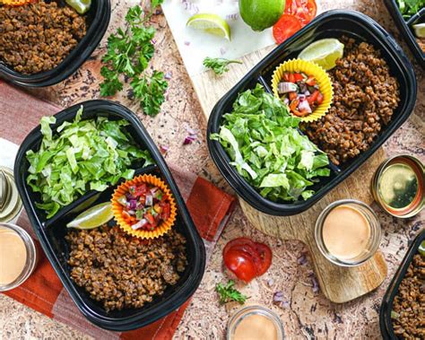 Easy Vegan Meal Prep High Protein Taco Salad The Edgy Veg