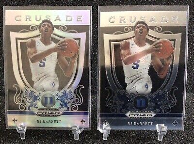 Lot Of Rj Barrett Panini Prizm Draft Picks Crusade Rc Duke