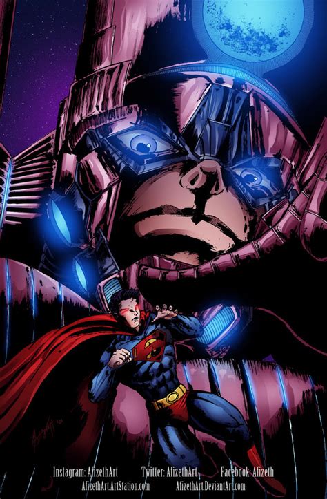 Superman Vs Galactus By Afizethart On Deviantart