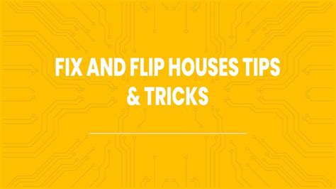 Fix And Flip Houses Tips And Tricks Youtube