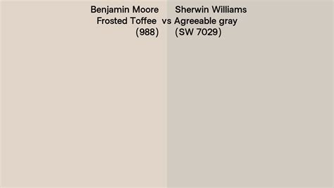 Benjamin Moore Frosted Toffee 988 Vs Sherwin Williams Agreeable Gray