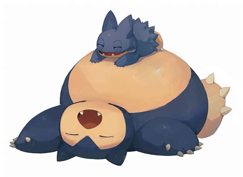 Snorlax And Munchlax Pokemon Drawn By Bluekomadori Danbooru