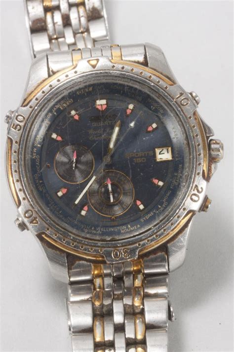 Sold Price Seiko Quartz World Timer Chronograph Writstwatch August 3 0122 1000 Am Aest