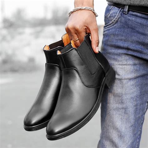 Black Chelsea Boots For Men Full Leather Chelsea Boots Bacca Bucci