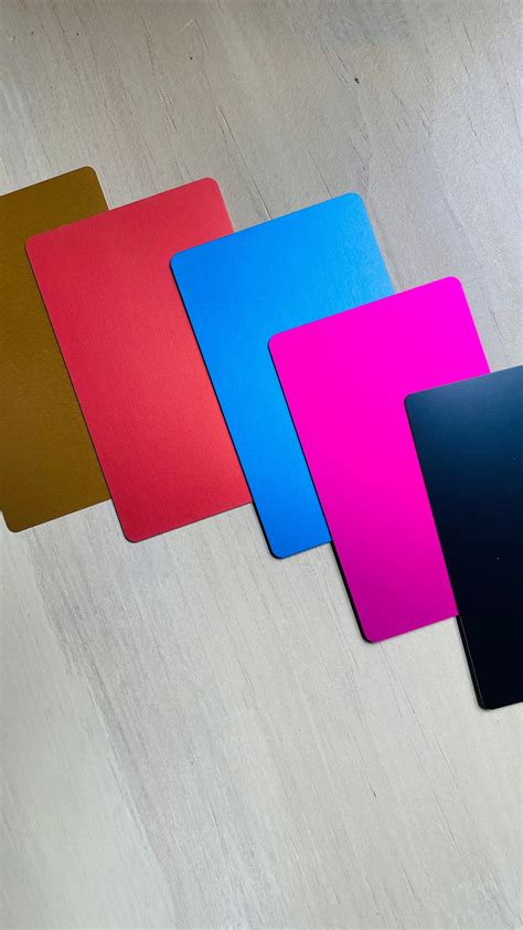 Bulk Blank Anodized Aluminum Business Cards For Laser Engraving Metal