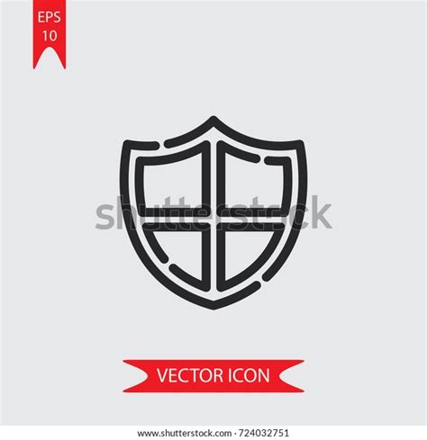 Shield Vector Icon Illustration Symbol Stock Vector Royalty Free