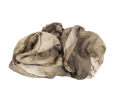 Dirty rag on a white background | Stock image | Colourbox