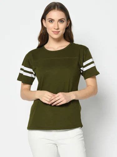 Half Sleeve Women Striped Round Neck T Shirt Casual Wear Size Medium At Rs 120piece In New Delhi