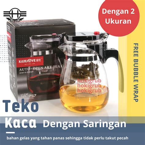 Jual Teko Kaca Bening Saringan Teh Tahan Panas Teko Pitcher Teh Chinese