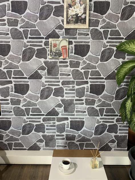 Dundee Deco D Wall Panels Cladding Charcoal Grey Silver Stone Look