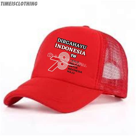 Jual Topi Jaring Jala Hat Trucker Hut Ri Ke Agustus