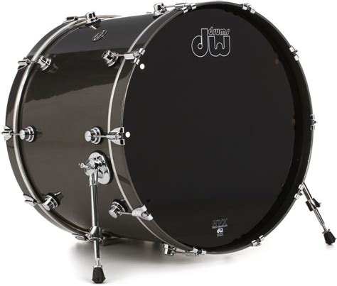 Dw Performance Series Bass Drum 18 X 24 Gun Metal Metallic Lacquer