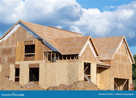Unfinished New Plywood House Stock Image - Image of plank, industry ...