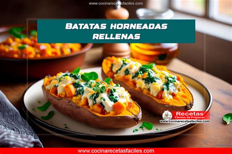 Batatas horneadas rellenas Receta fácil y deliciosa