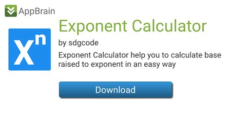 Exponent Calculator for Android - Free App Download