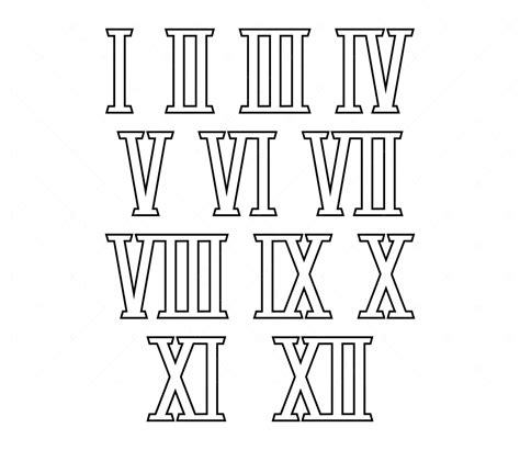 Roman Numbers Svg Png Pdf Roman Numerals Svg Roman Svg