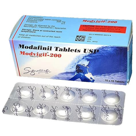 Modafinil Modvigil 200mg X 10 Tabs Pharma Grade 10 Tabs Blister