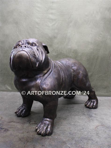 Chopper (Mascot) - Bulldog Bronze Statue - Art of Bronze