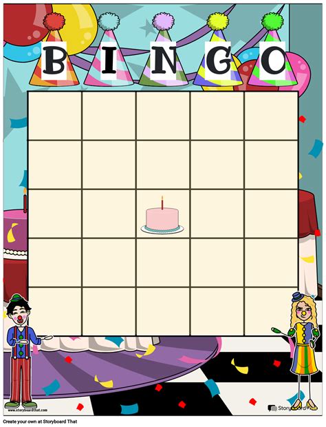 Birthday Party Bingo Game Card القصة المصورة من قبل Templates